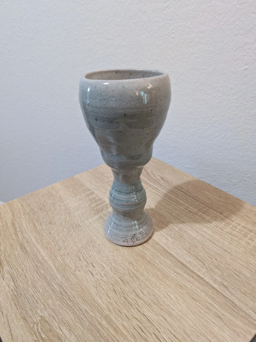 Pottery Wine Goblet